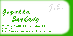 gizella sarkady business card